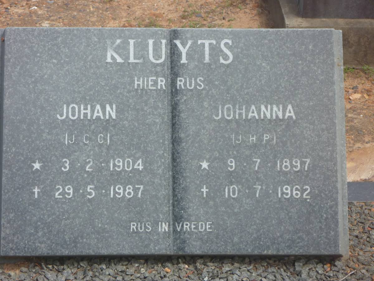 KLUYTS Johan C.C. 1904-1987 &amp; Johanna H.P. 1897-1962