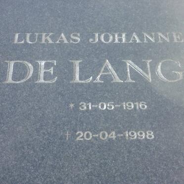 LANGE Lukas Johannes, de 1916-1998