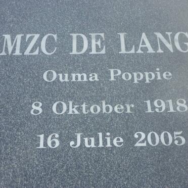 LANGE M.Z.C., de 1918-2005