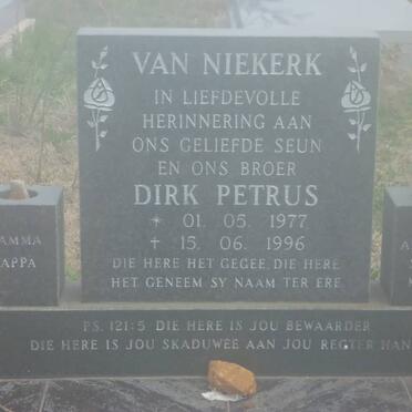 NIEKERK Dirk Petrus, van 1977-1996