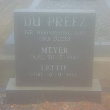 PREEZ Meyer, du -1983 &amp; Lettie -1969
