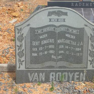 ROOYEN Gert Ignatius, van 1880-1962 &amp; Margaretha J.A. 1884-1971