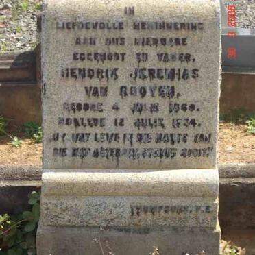 ROOYEN Hendrik Jeremias,van 1869-1934