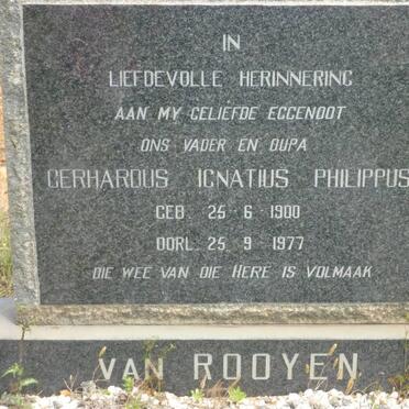 ROOYEN Gerhardus Ignatius Philippus, van 1900-1977