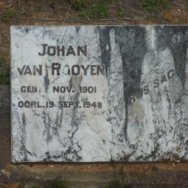 ROOYEN Johan, van 1901-1949
