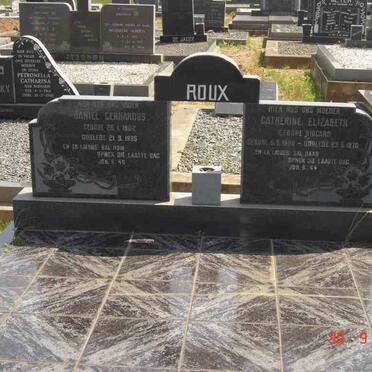 ROUX Daniel Gerhardus 1902-1995 &amp; Catherine Elizabeth RIDGARD 1908-1970