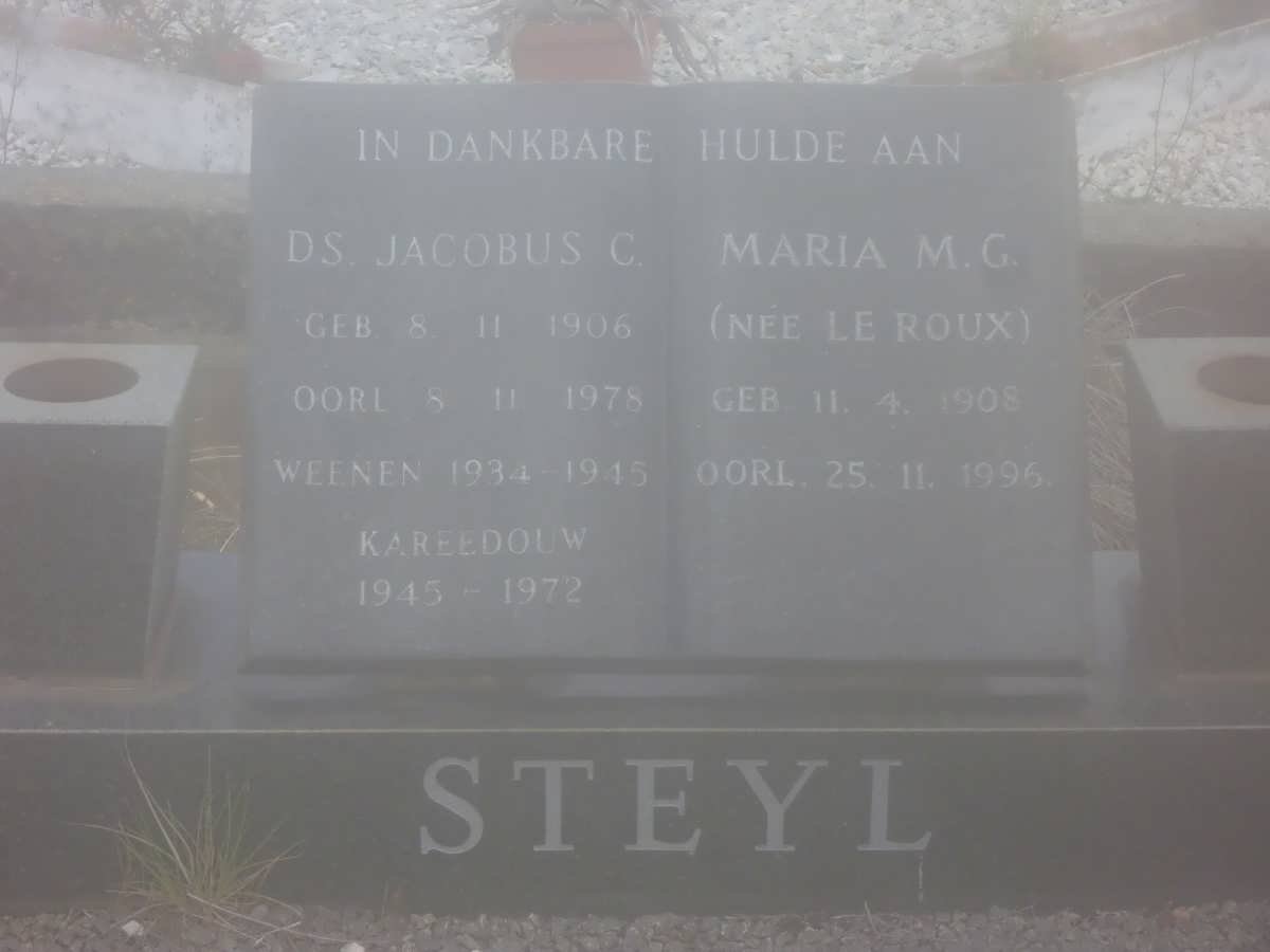 STEYL Jacobus C. 1906-1978 &amp; Maria M.C. LE ROUX 1908-1996