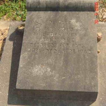 TERBLANCHE Paul Johannes 1876-1962