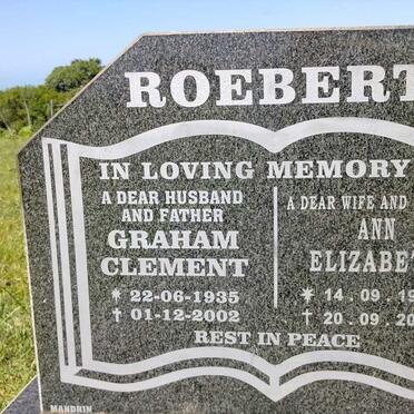 ROEBERT Graham Clement 1935-2002 &amp; Ann Elizabeth 1937-2012