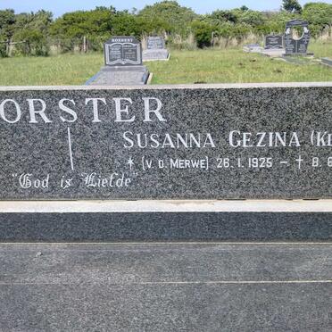 VORSTER Sarel Johannes 193-1994 &amp; Susanna Gezina V.D. MERWE 1925-2000