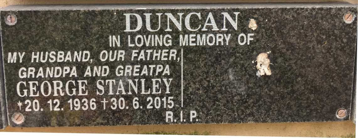 DUNCAN George Stanley 1936-2015