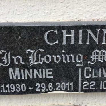 CHINN Clive Montague 1924-1994 &amp; Minnie 1930-2011