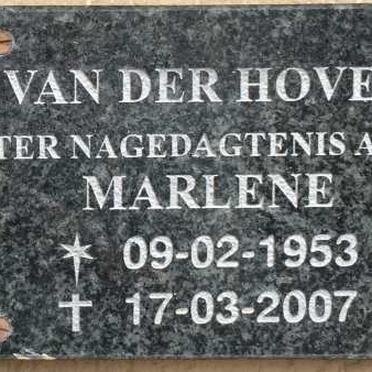 HOVEN Marlene, van der 1953-2007