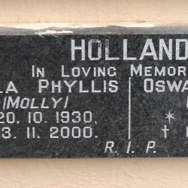 HOLLAND Oswald Filmer 1929-2005 &amp; Sheila Phyllis BECKERMANN 1930-2000