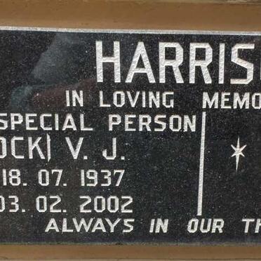 HARRISON Vivian John 1937-2002 &amp; Margaret Yvonne BRILL 1936-2006