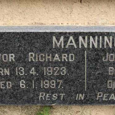 MANNING Trevor Richard 1923-1997 &amp; Joan Florence 1917-2000