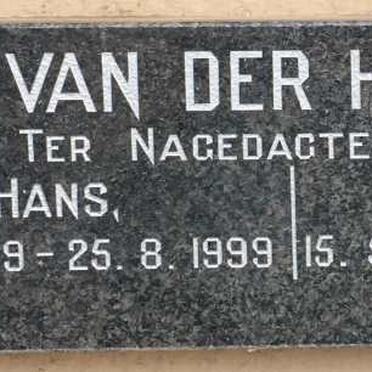 HOVEN Hans, van der 1919-1999 &amp; Dot 1922-2011