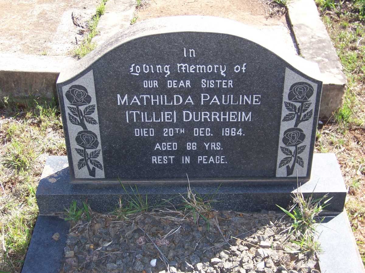 DURRHEIM Mathilda Pauline -1964
