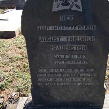 FRAUENSTEIN August Friedrich 1860-1921