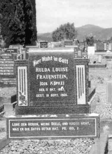 FRAUENSTEIN Hulda Louise nee KOPKE 1887-1966