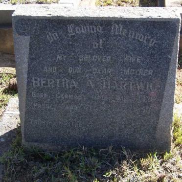 HARTWIG Bertha A. -190?