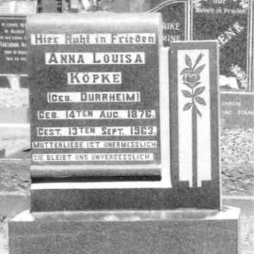 KOPKE Anna Louisa nee DURRHEIM 1876-1963