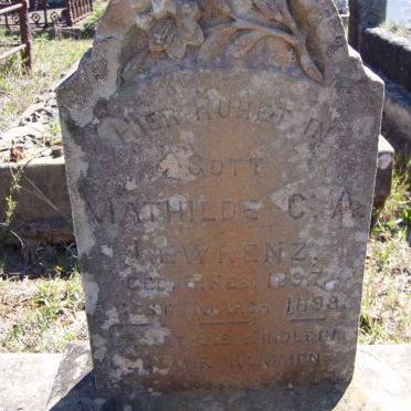LEWRENZ Mathilde C.A. 1897-1898