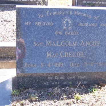 MacGREGOR Malcolm Angus 1919-1958