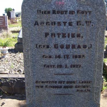 PUTZIER Auguste F.W. nee CONRAD 1852-1927
