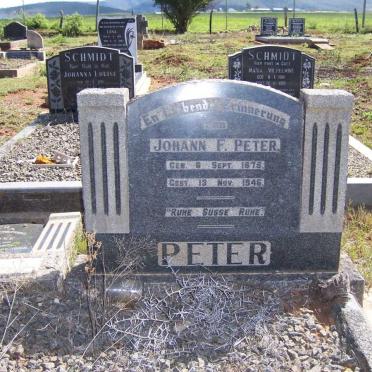 PETER Johann F. 1875-1946 &amp; Bertha Luise HAGEMANN 1876-1958