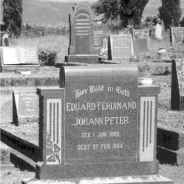 PETER Eduard Ferdinand Johann 1889-1964