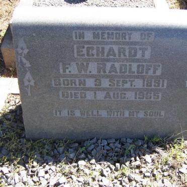 RADLOFF Echardt F.W. 1891-1965 &amp; C.G. 1895-1956