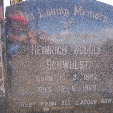 SCHWULST Heinrich Rudolf 1882-1960