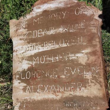 ALEXANDER Florence Evelin 1916-1949