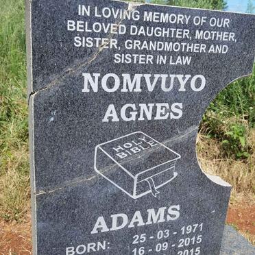 ADAMS Nomvuyo Agnes 1971-2015