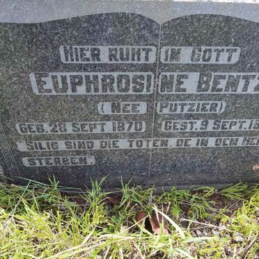 BENTZ Euphrosine nee PUTZIER 1870-1954