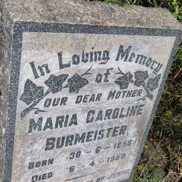 BURMEISTER Maria Caroline 1858-1950