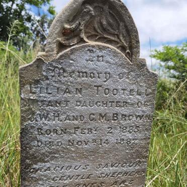 BROWN Lilian Tootell 1885-1887