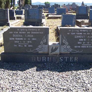 BURMEISTER Ernest August 1891-1964 &amp; Bertha Linda HAMANN 1892-1975