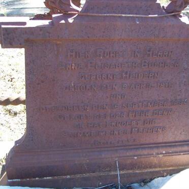 BUCHLER Anna Elisabeth nee HEIDERN 1811-1895