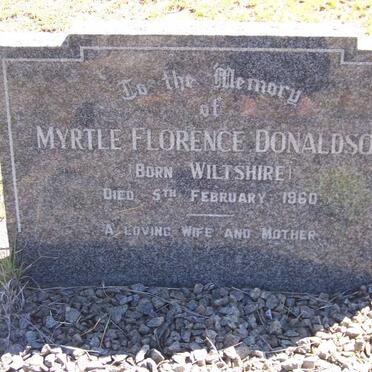 DONALDSON Myrtle Florence nee WILTSHIRE -1960