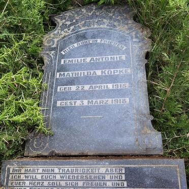 KOPKE Emilie Antonie Mathilda 1915-1918