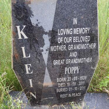 KLEIN Poppy 1939-2011