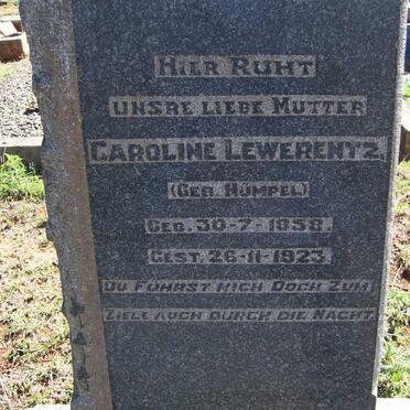 LEWERENTZ Caroline nee HUMPEL 1858-1923