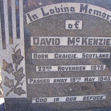 McKENZIE David 1878-1945