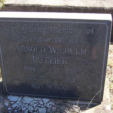 PUTZIER Arnold Wilhelm 1916-1919