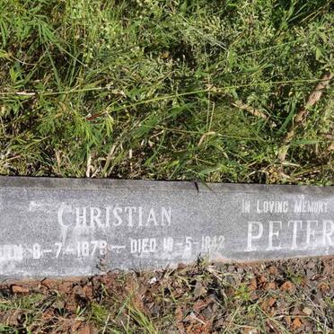PETER Christian 1878-1942 &amp; Bertha 18?-1945