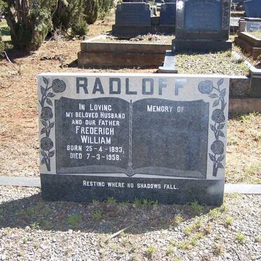 RADLOFF Frederich William 1893-1958