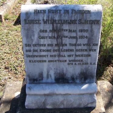 SCHENK Luise Wilhelmine 1899-1934