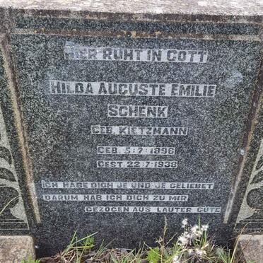 SCHENK Hilda Auguste Emilie nee KIETZMANN 1896-1938